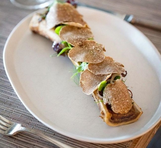 bone marrow with truffle mushrooms
