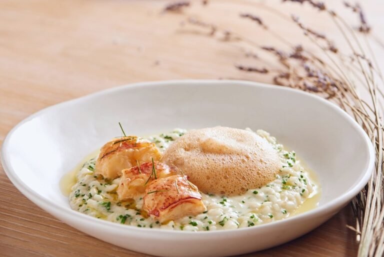 butter poached lobster risotto