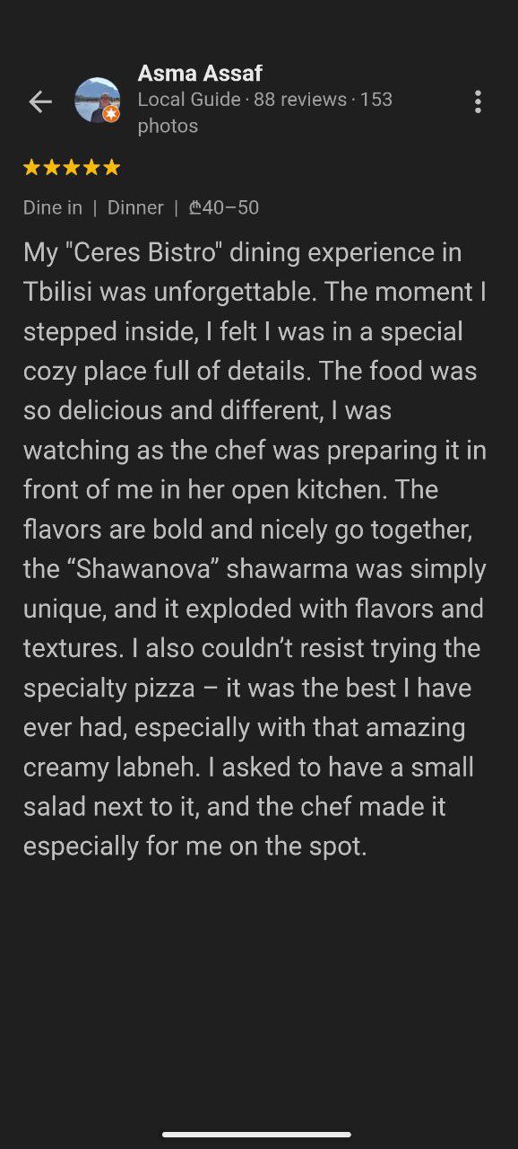 ceres bistro reviews (11 1) google