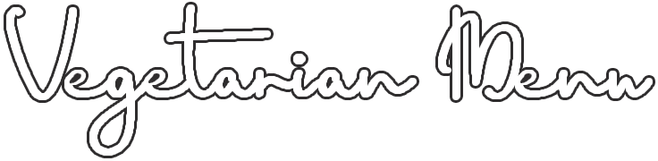 vegetarian menu titlee