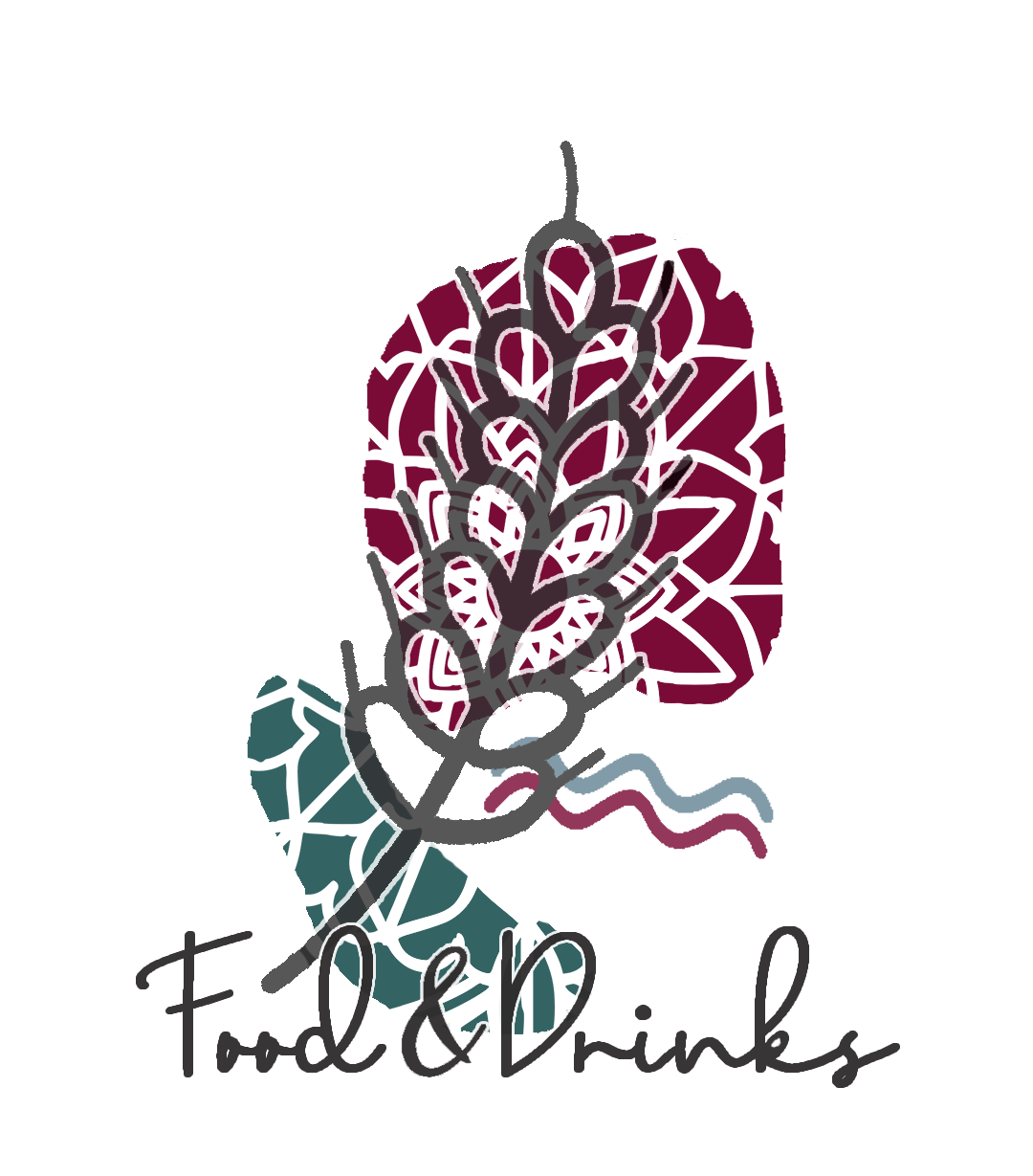 food and drinks icon with text (a)